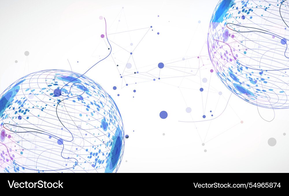 Abstract sphere background with plexus effect 3d Abstract sphere background with plexus effect 3d vector image