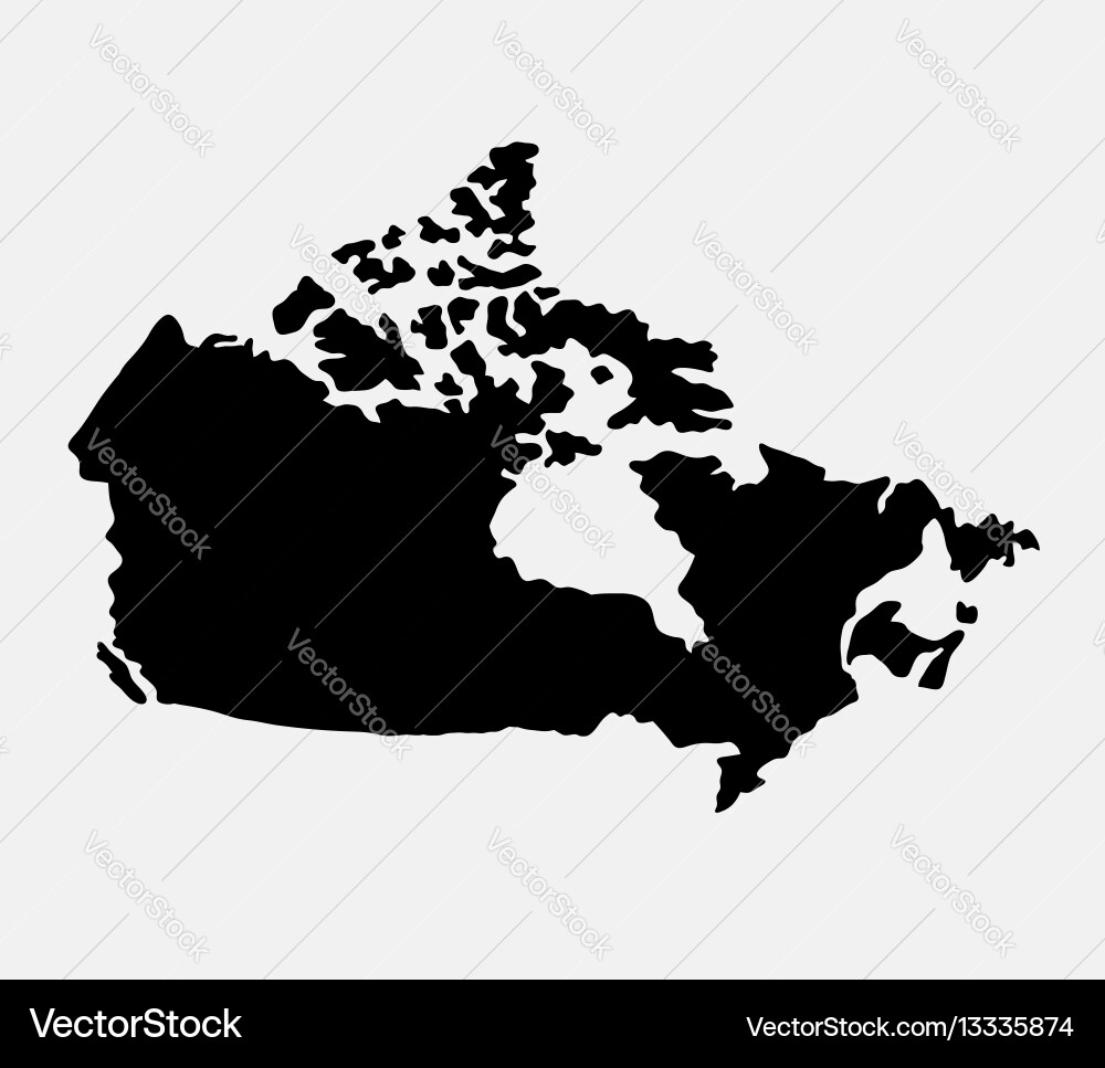 Canada Island Silhouette Vector Image