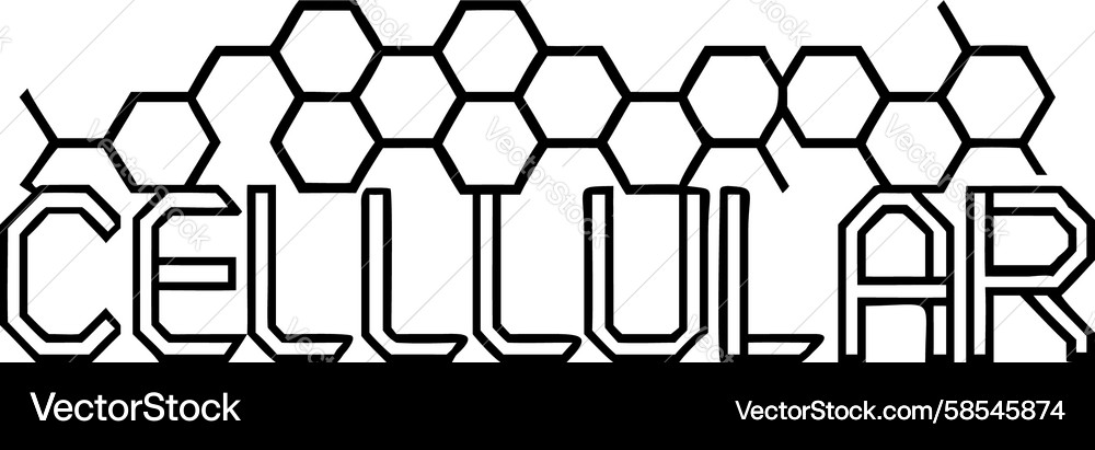 Cellular Tech Honeycomb Pattern Vector Image