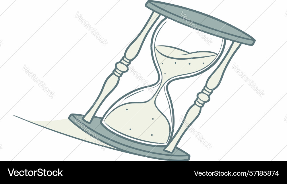 Dynamic hourglass perspective design generative vector image