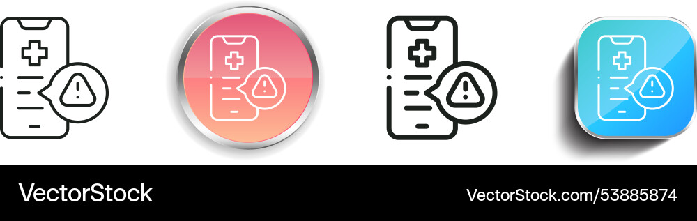 Emergency call icon thin linear regular Emergency call icon thin linear regular vector image