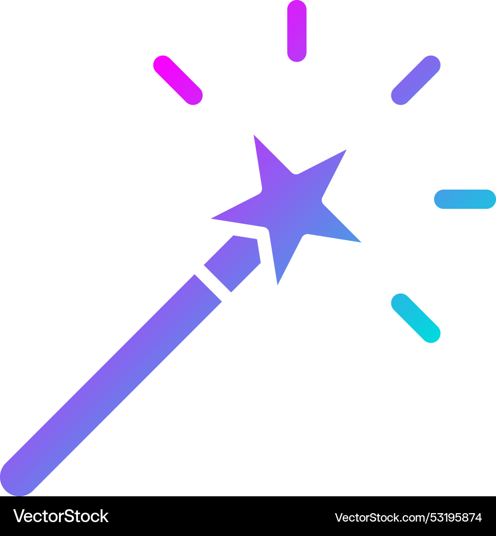 Magic wand icon design Royalty Free Vector Image