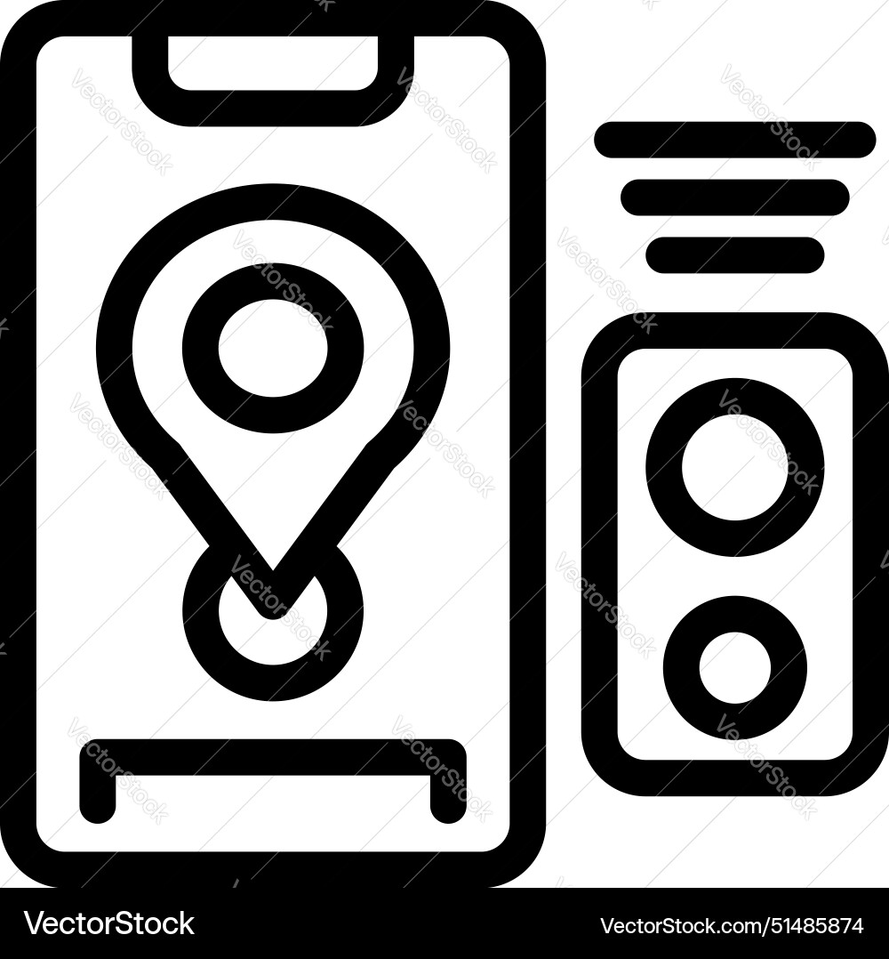Mobile navigation and traffic alert icons Mobile navigation and traffic alert icons vector image