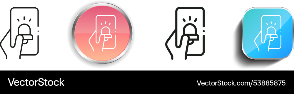 Emergency contact icon thin linear regular Vector Image