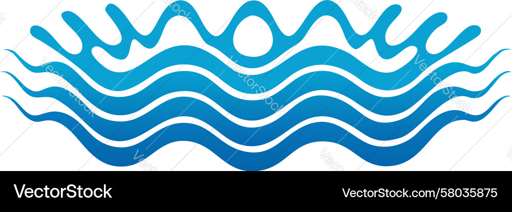 Fluid Ocean Wave Pattern Vector Image