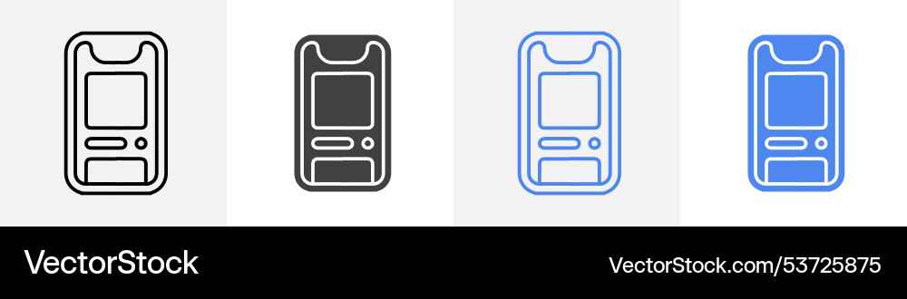 Mobile icon set use for web Vector Image