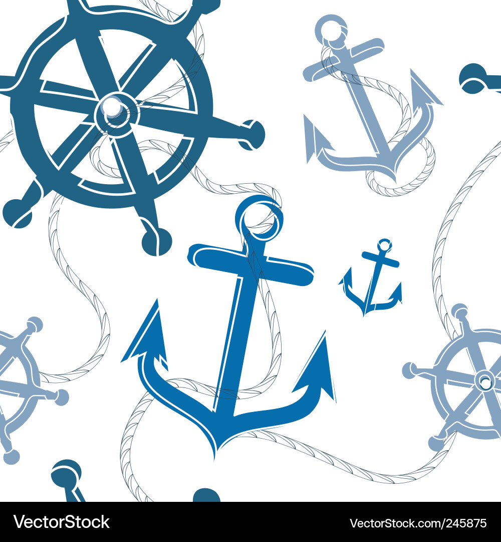 Nautical Seamless Pattern vector image