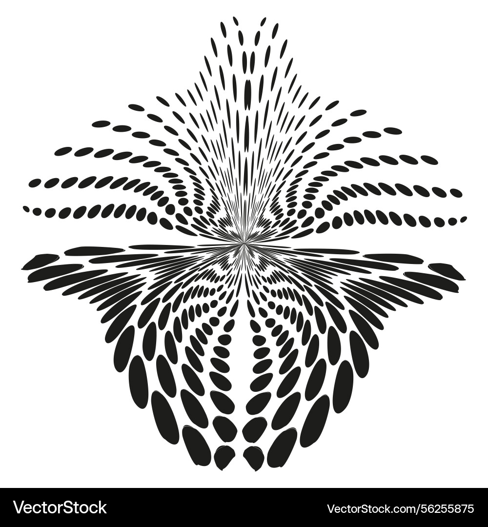Radial shape burst dot pattern structure abstract vector image
