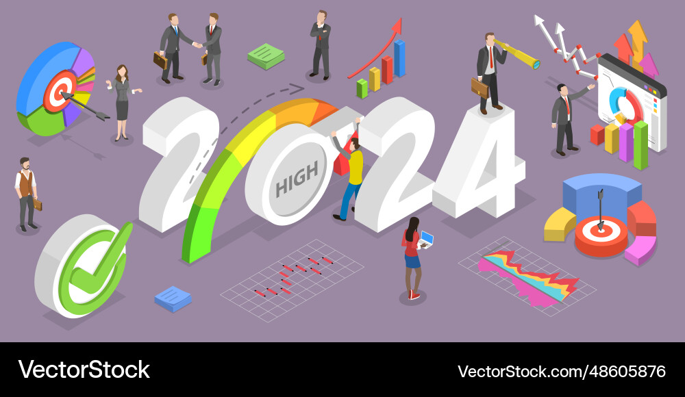 3d isometric flat conceptual Royalty Free Vector Image