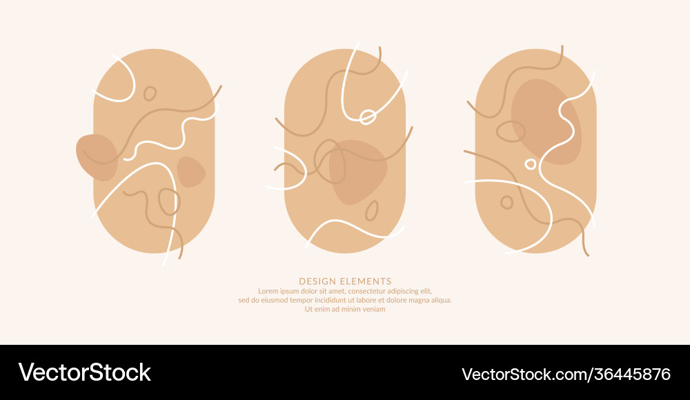 A set modern backgrounds with abstract elements vector image