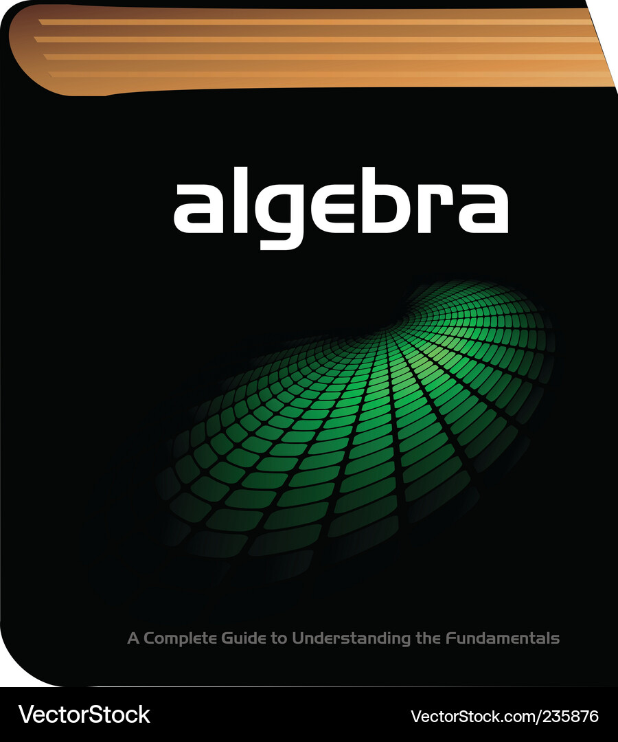 Algebra Textbook - Concepts & Problems Vector Image