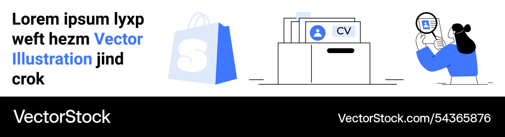 E-commerce job applications and user analysis E-commerce job applications and user analysis vector image