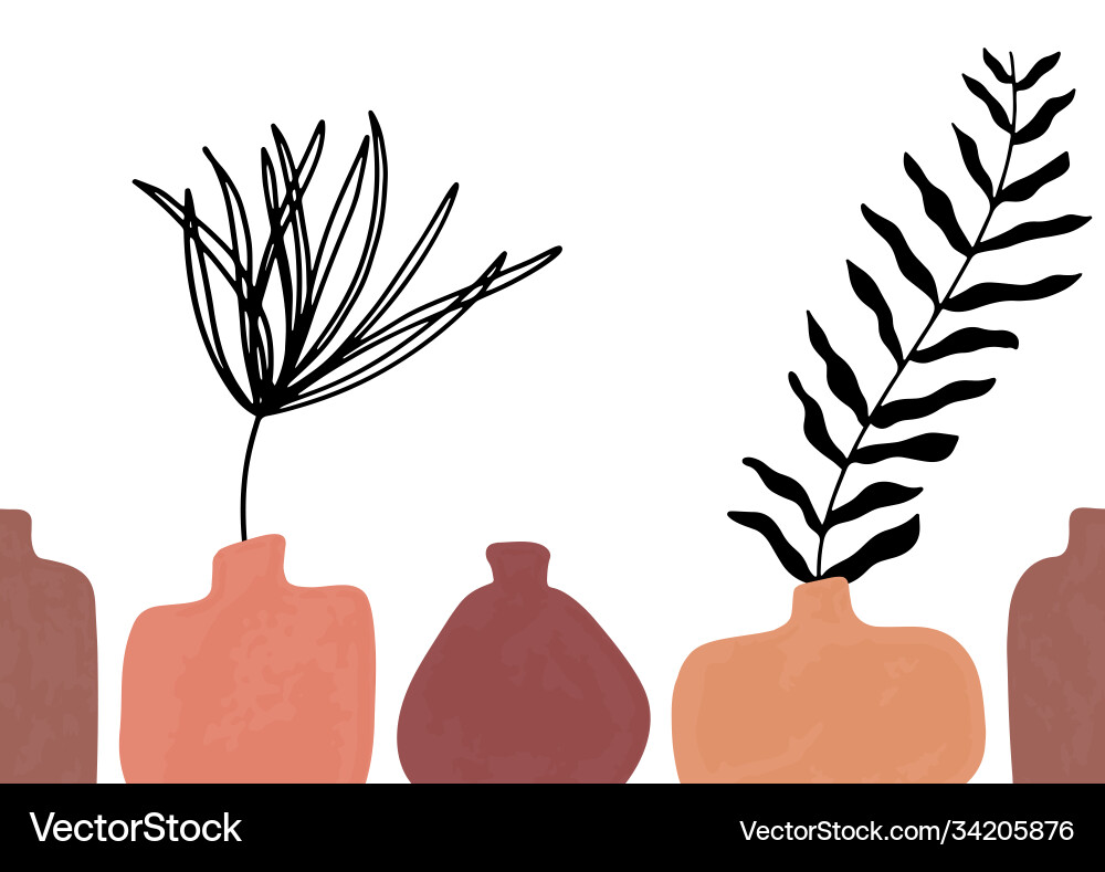 Seamless pattern with abstract hand drawn Vector Image
