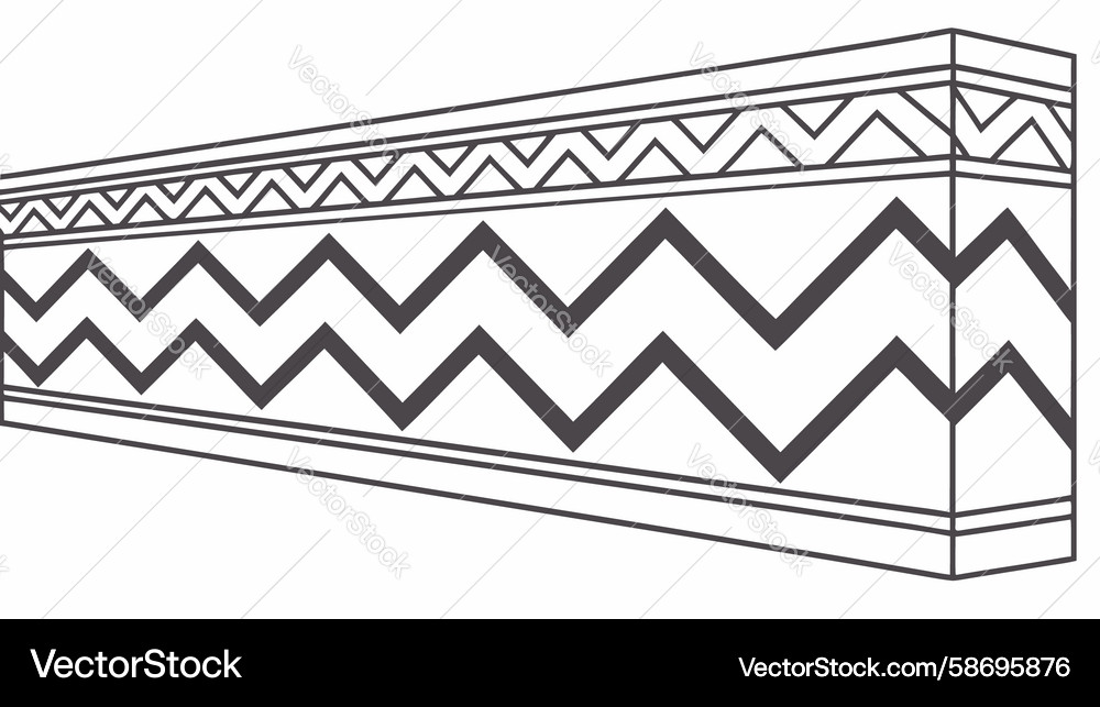 Sharp Zigzag Border Pattern Vector Image