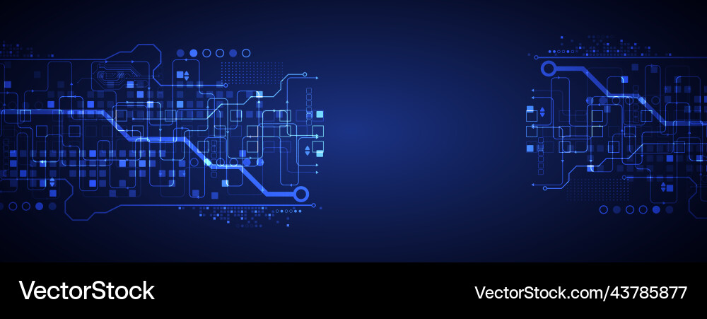 Abstract Circuit Technology Background vector image