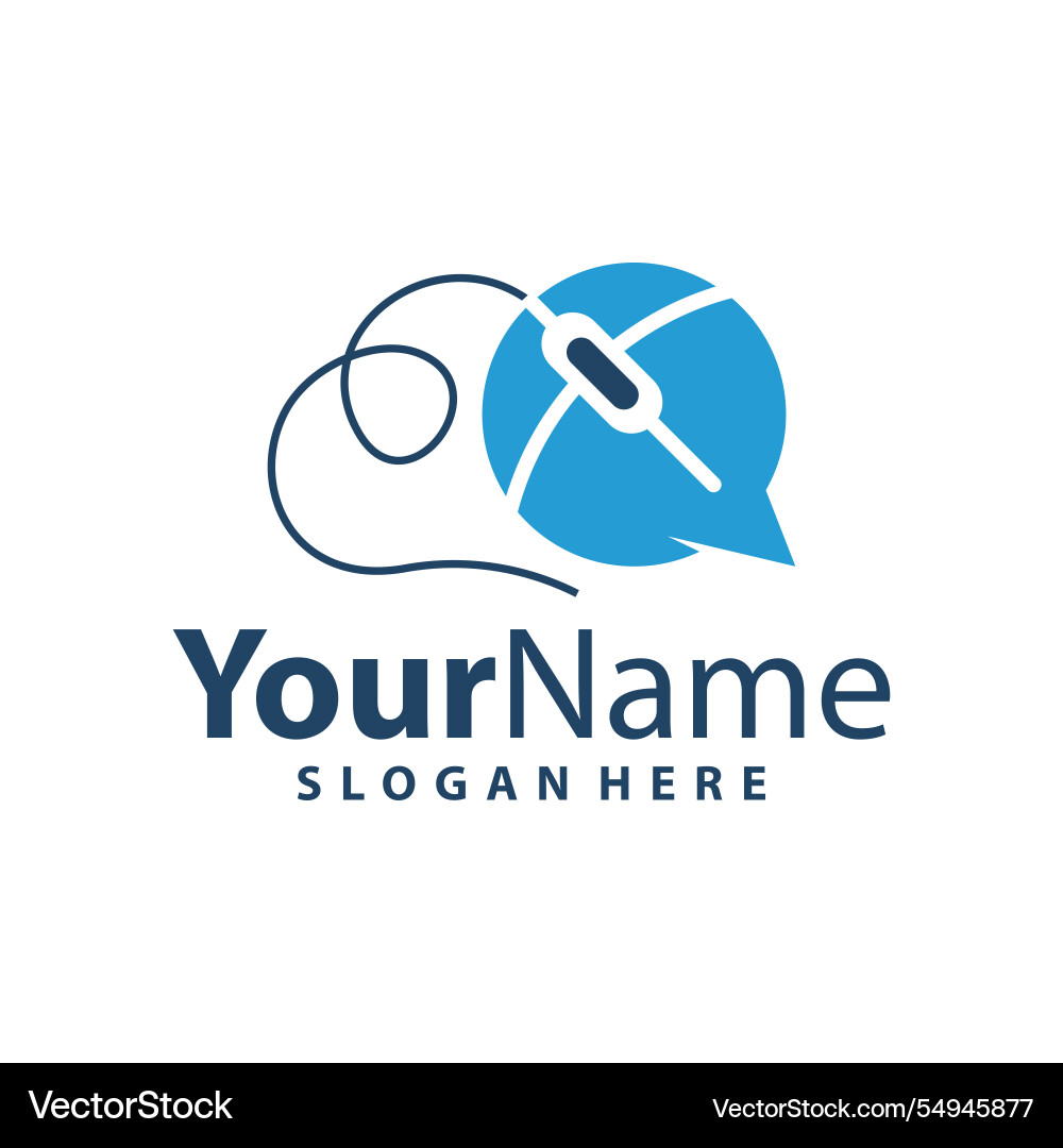 Chat computer mouse logo design Vector Image