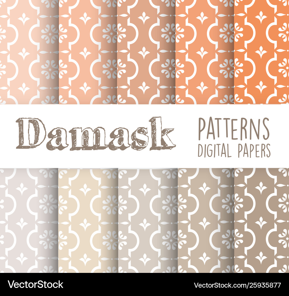 Damask Repeating Pattern Vector Image