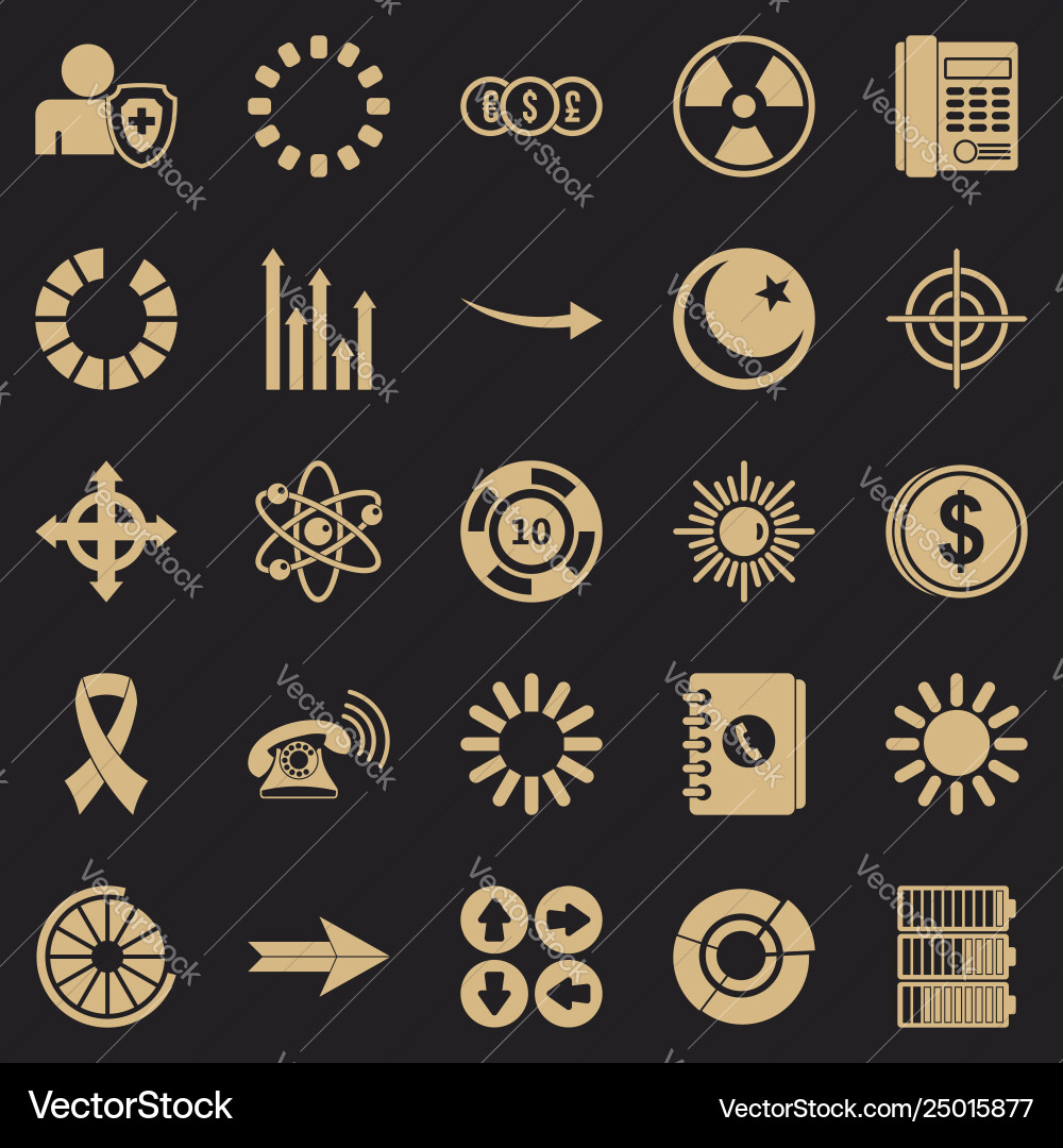 Index icons set simple style Index icons set simple style vector image