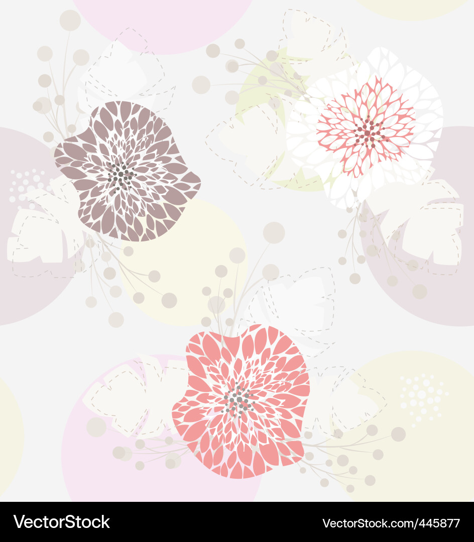 Pastel Spring Floral Pattern Vector Image