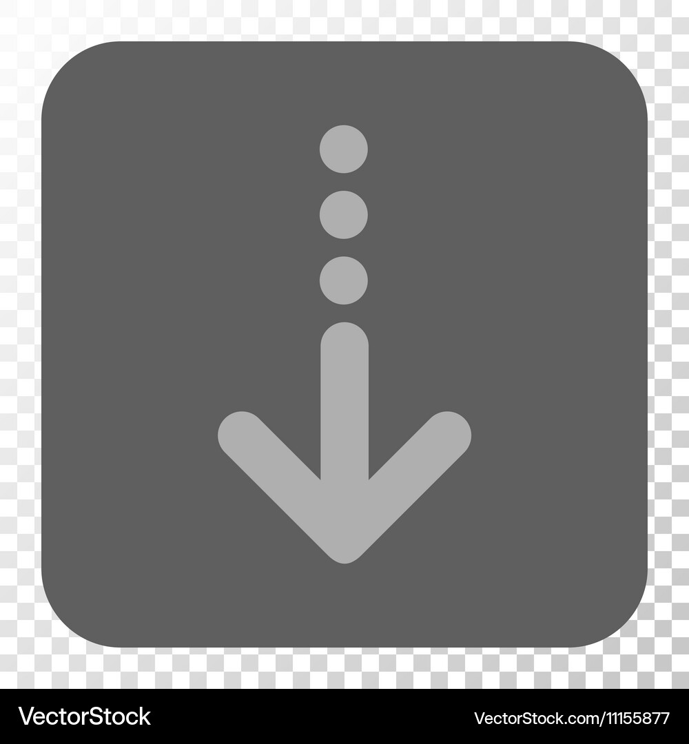 Send down rounded square button Vector Image