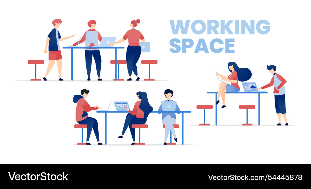 Creating safe and comfortable working spaces Creating safe and comfortable working spaces Vector Image