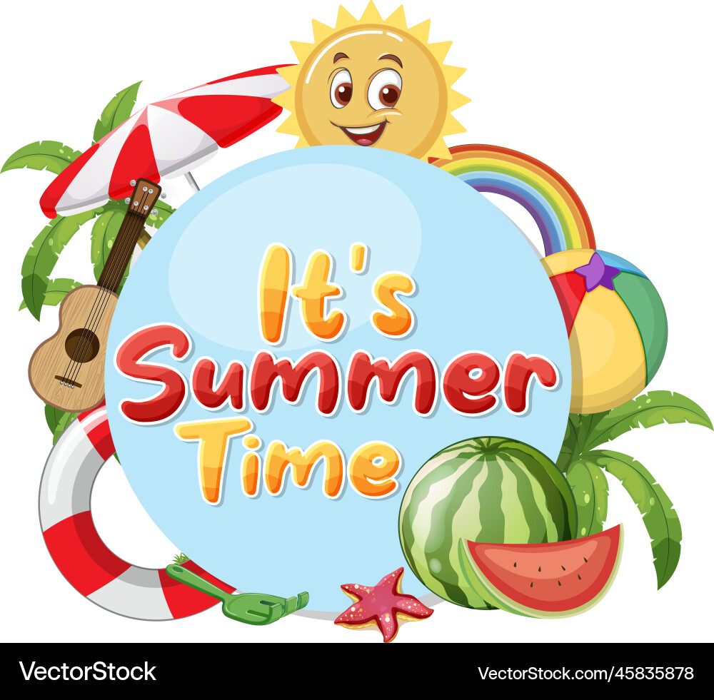 Seine Sommerzeit Logo Vorlage Seine Sommerzeit Logo Vorlage vektorbild