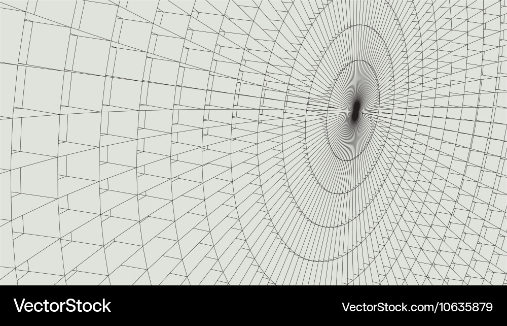 Abstract 3d illuminated distorted mesh sphere Vector Image