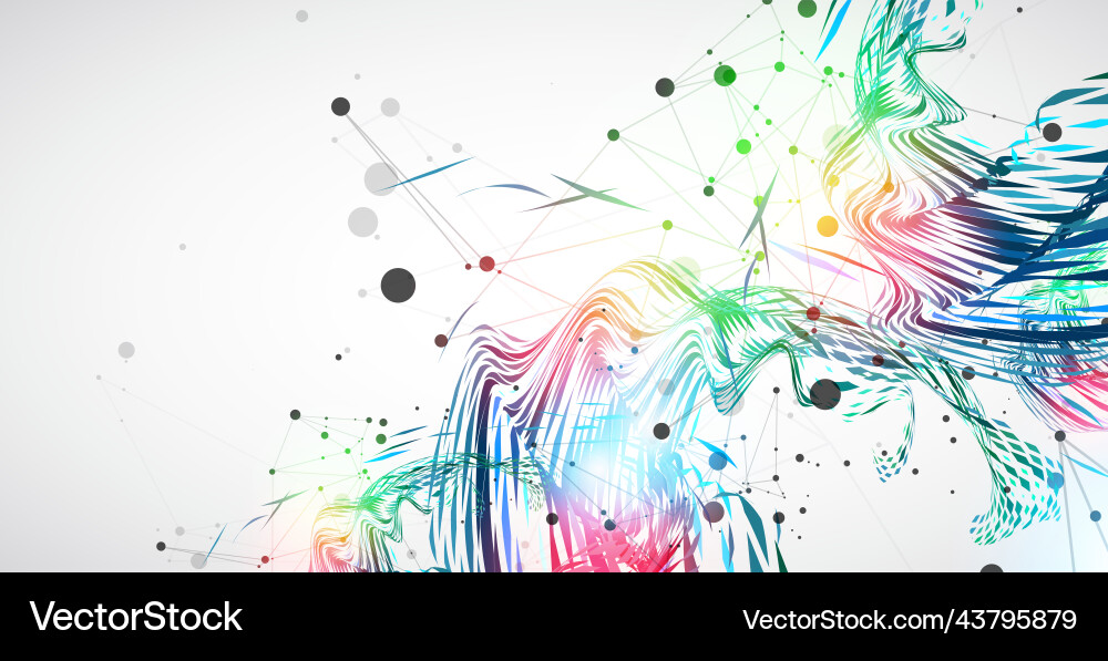 Abstract particle vortex with plexus effect Abstract particle vortex with plexus effect vector image