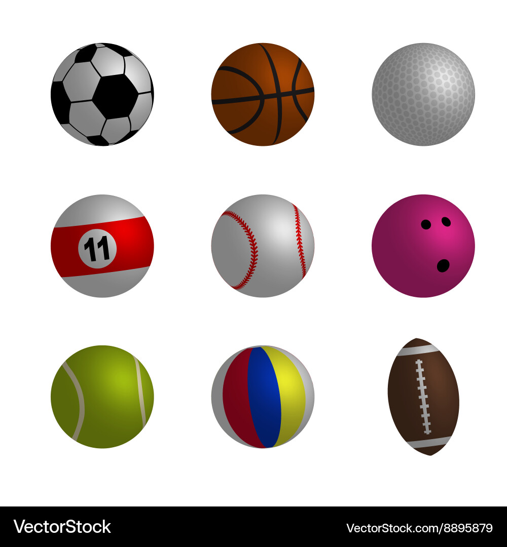 Collection of sport ball vector image