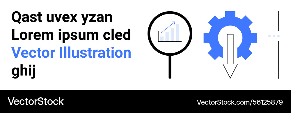 Data analysis and optimization concept with graph Data analysis and optimization concept with graph Vector Image