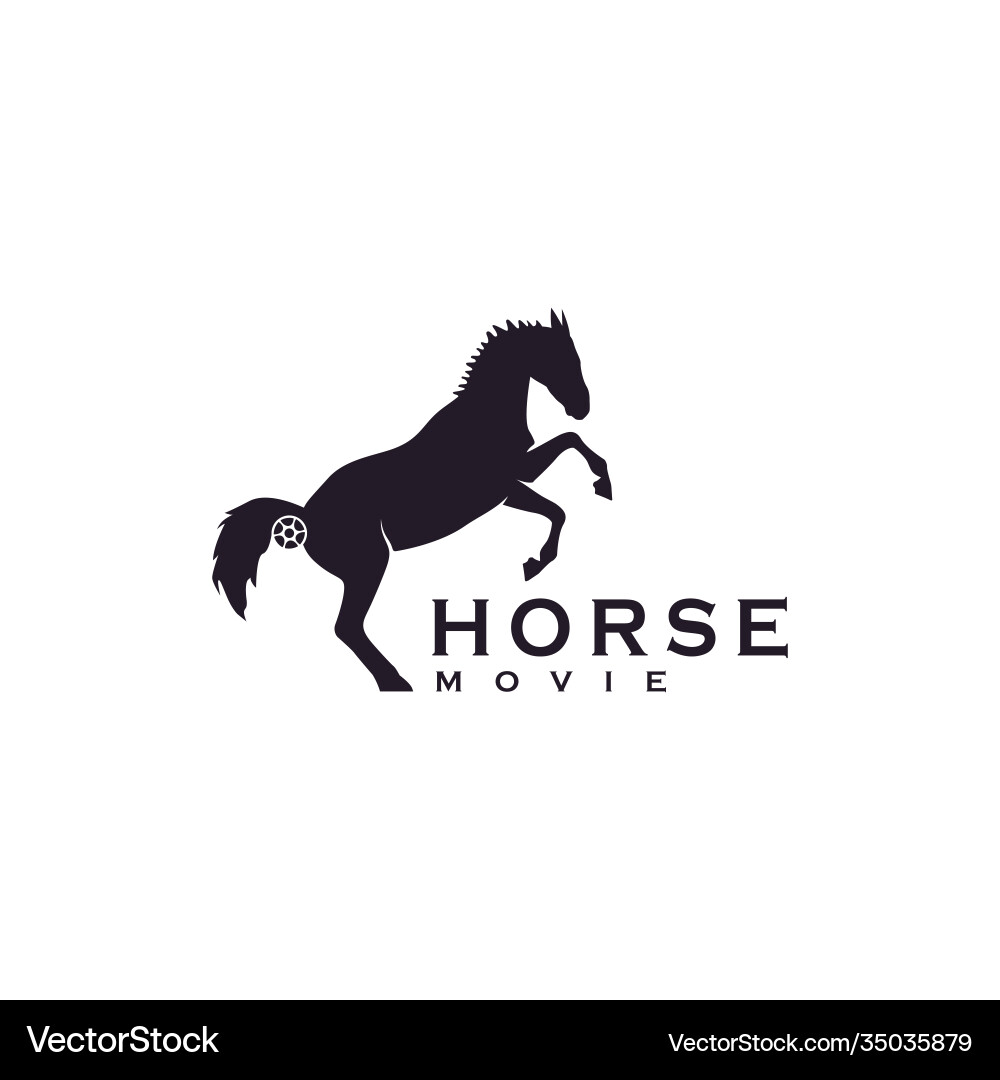 Horse silhouette warrior medieval logo Horse silhouette warrior medieval logo Vector Image