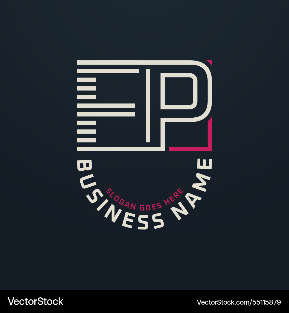 Letter fp premium logo design modern business Letter fp premium logo design modern business vektorbild