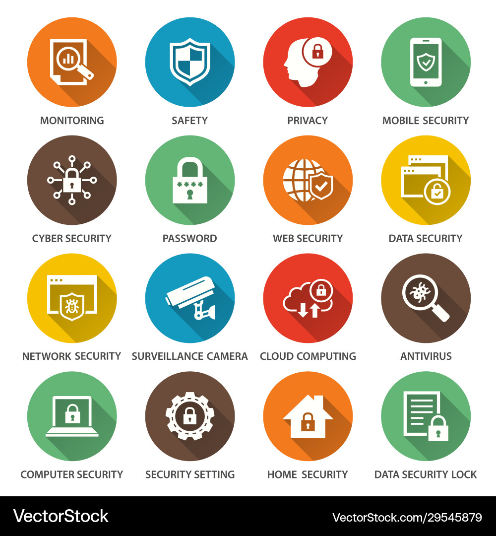 Security icons for graphic and web design