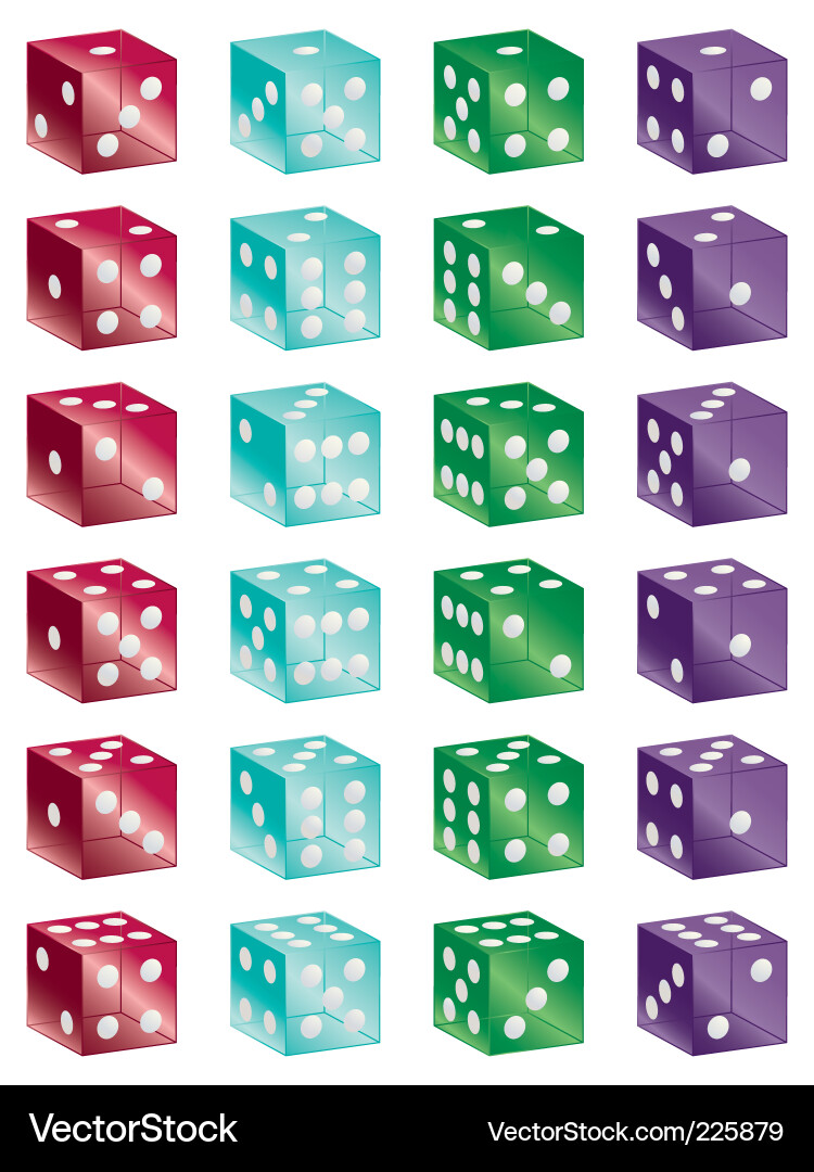 Shiny dice vector image