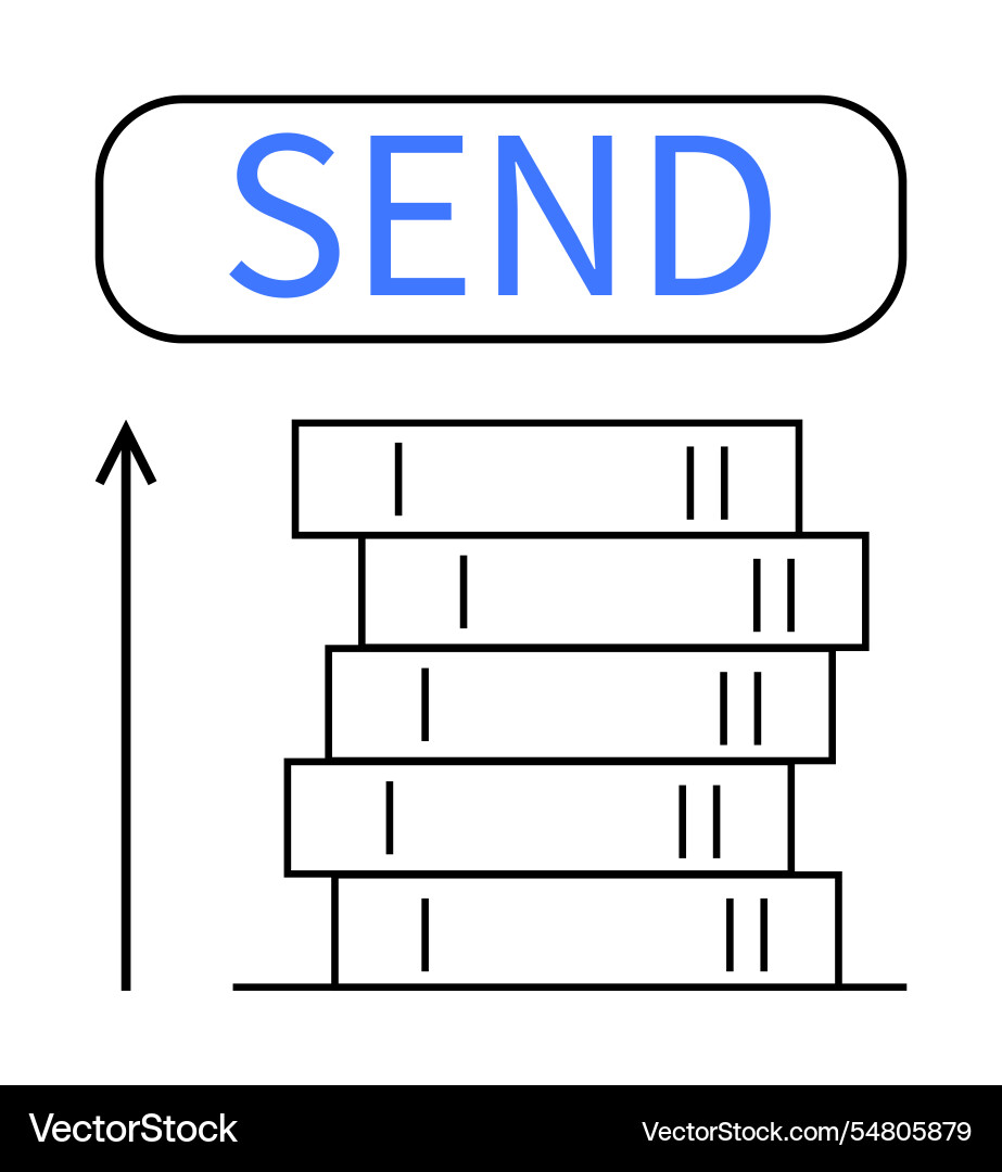 Streamlined data transmission efficient stacking Vector Image