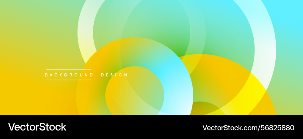 Abstract background features overlapping circles Vector Image
