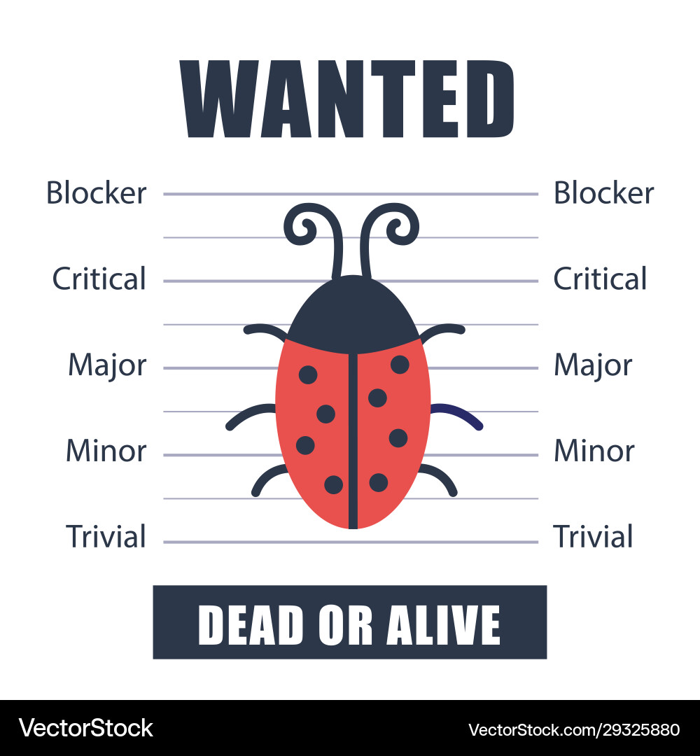 Bug Symbol - Software Testing & Quality Assurance vector image