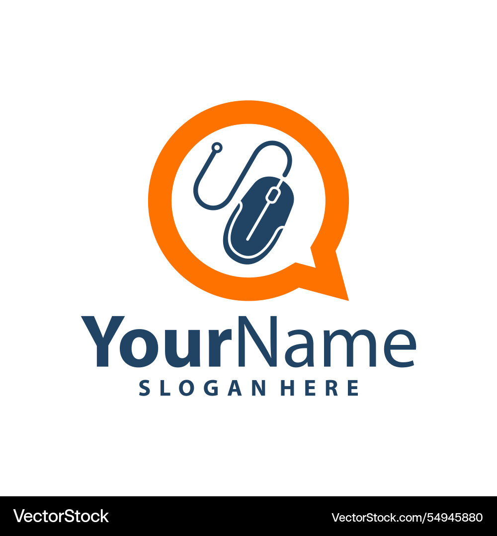 Chat computer mouse logo design Vector Image