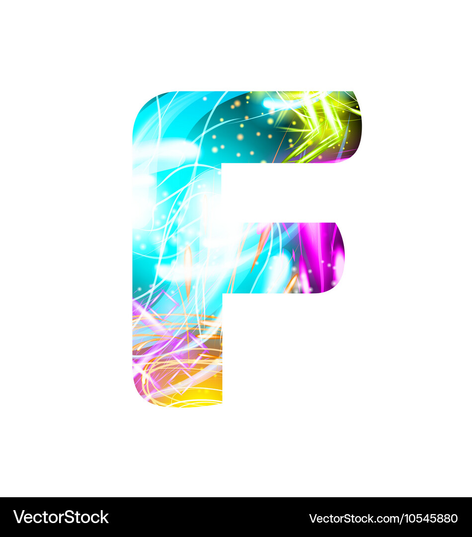 Glowing light effect neon font color design text Vector Image