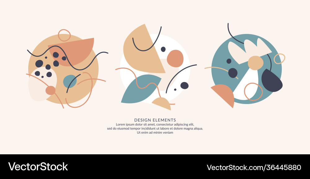 Modern backgrounds with abstract elements vector image