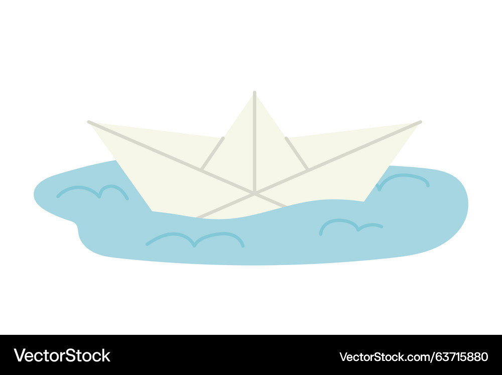 Paper Boat Origami Icon – Royalty-Free Vector | VectorStock