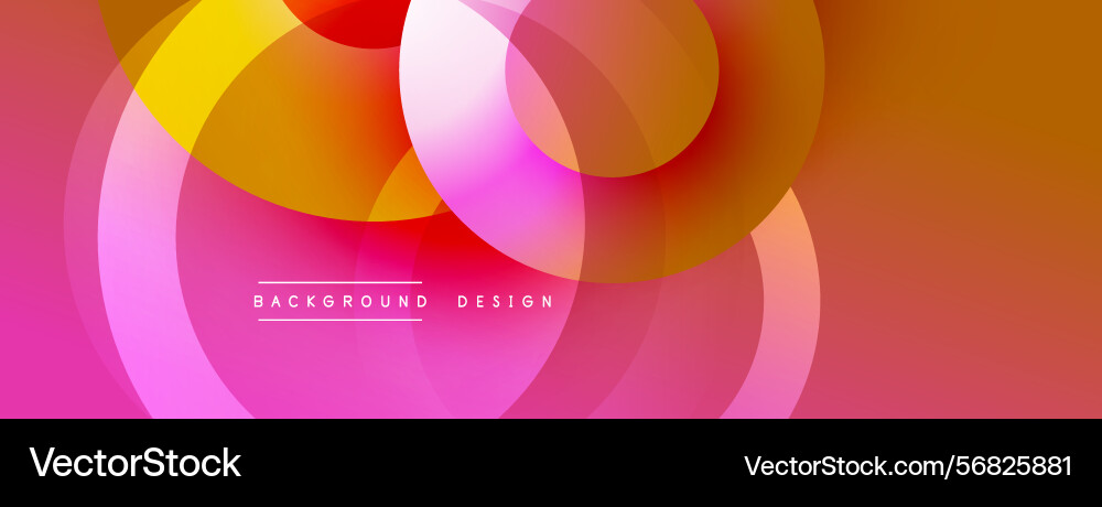Abstract colorful design overlapping circles Vector Image
