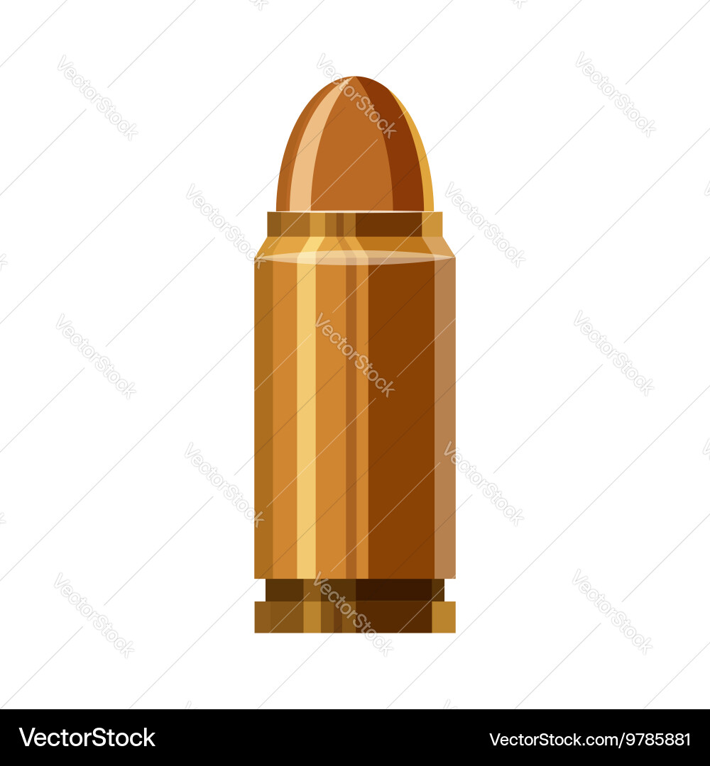 Bullet icon in cartoon style Royalty Free Vector Image