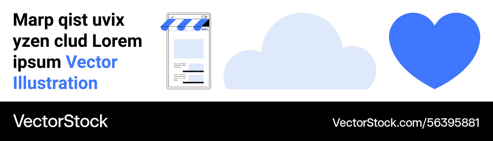 Cloud connection mobile interface and heart icon Cloud connection mobile interface and heart icon vector image