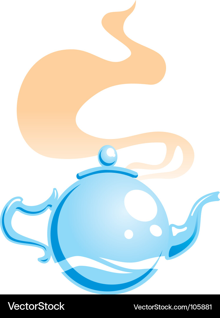 Kettle aus glänzendem Kupfer Vektorbild