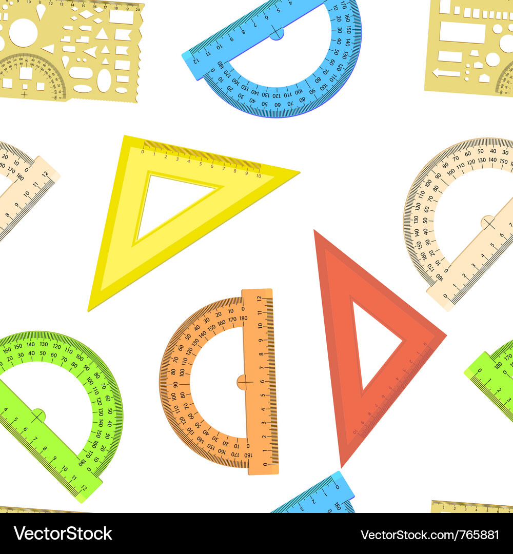 Ruler and protractor Vector Image