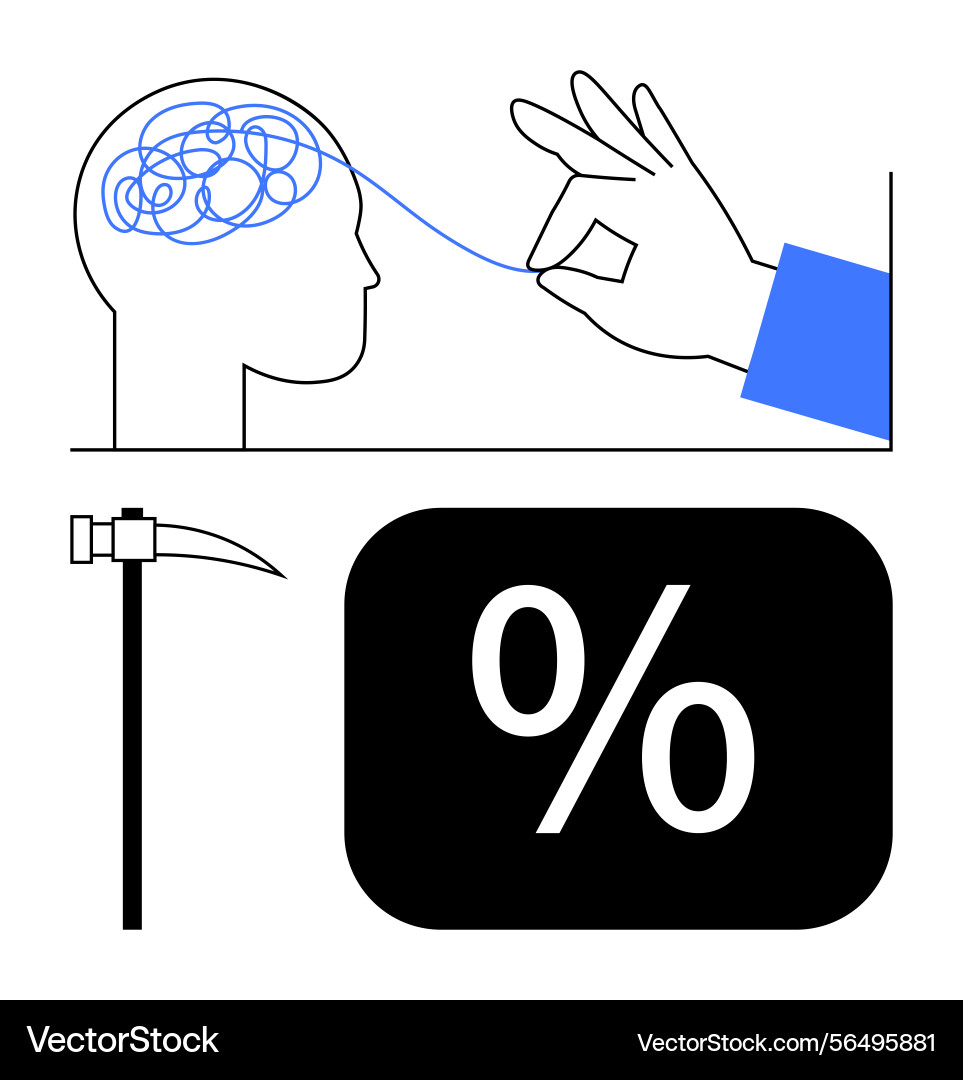 Simplifying thoughts analyzing data vector image
