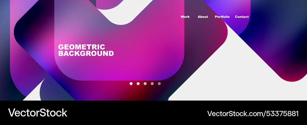 Square internet web page design template vector image
