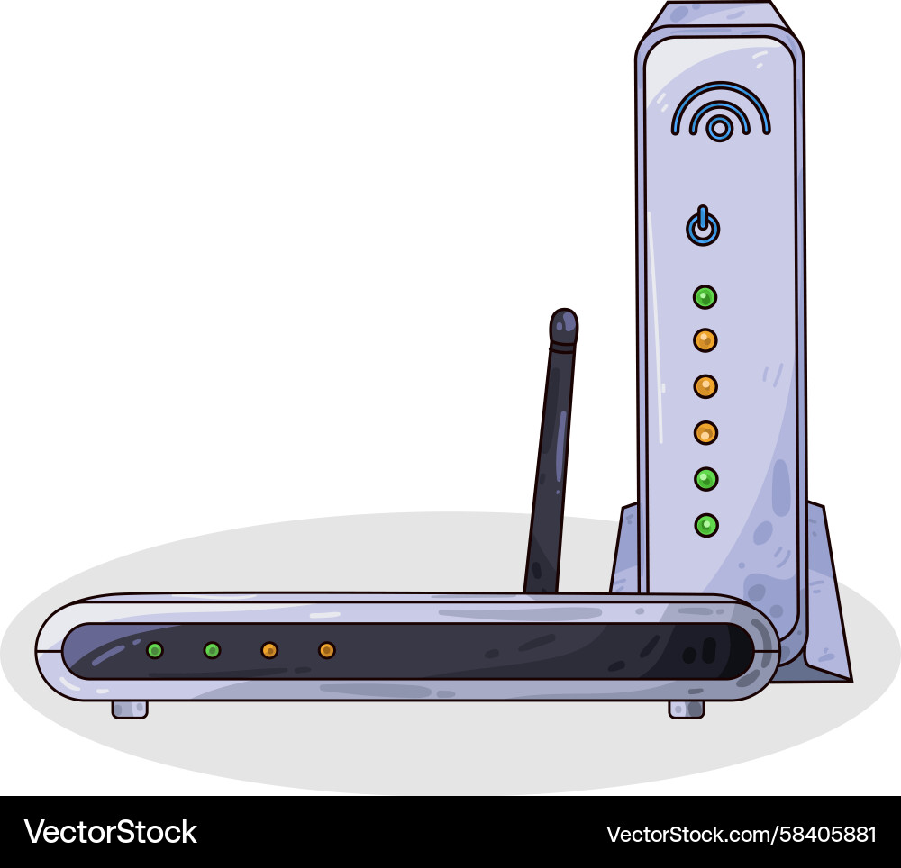WiFi Router Device Vector Image
