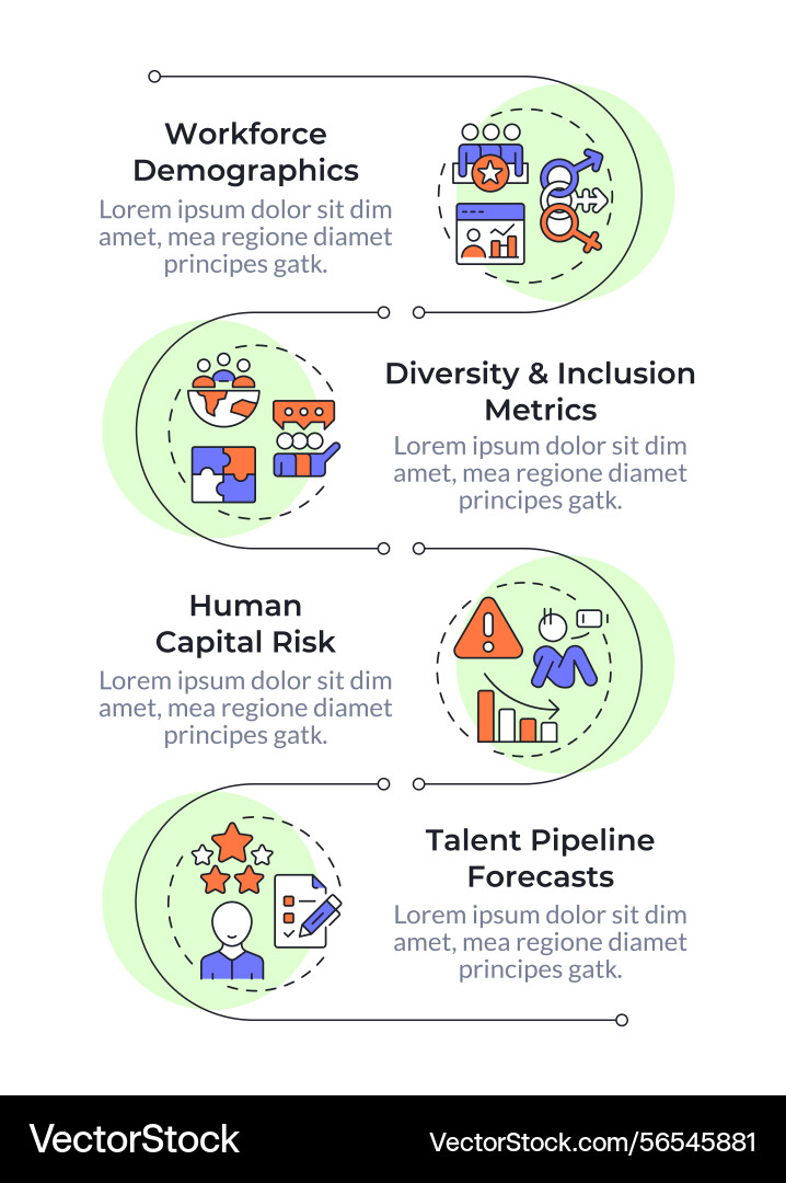 Workforce insights infographic vertical sequence vector image